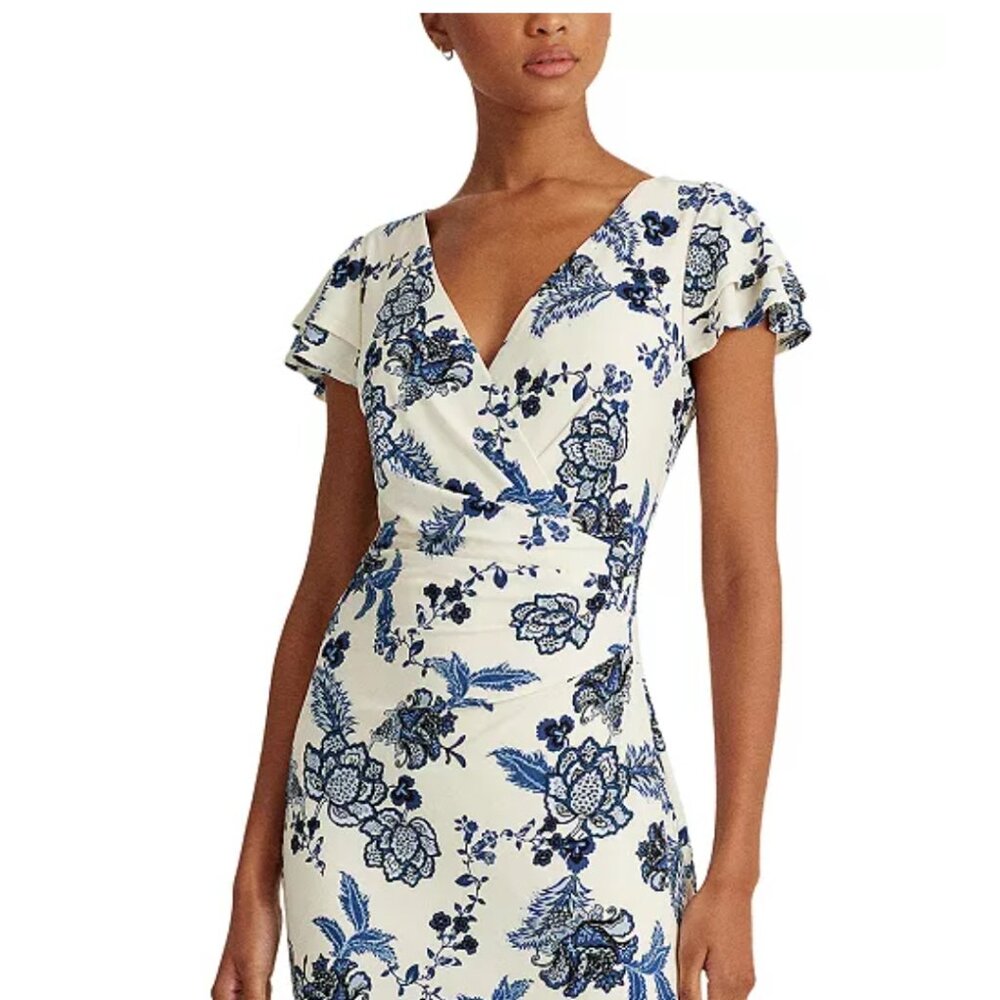 Ralph Lauren Flower Jersey Dress - Picture 2 of 14